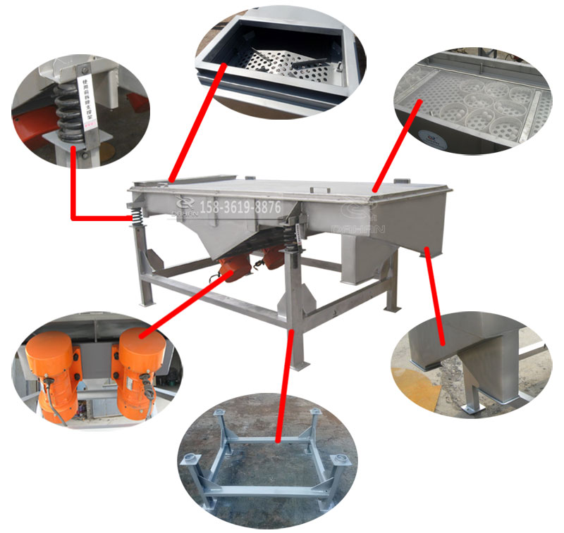 荸薺直線振動篩結(jié)構(gòu)圖